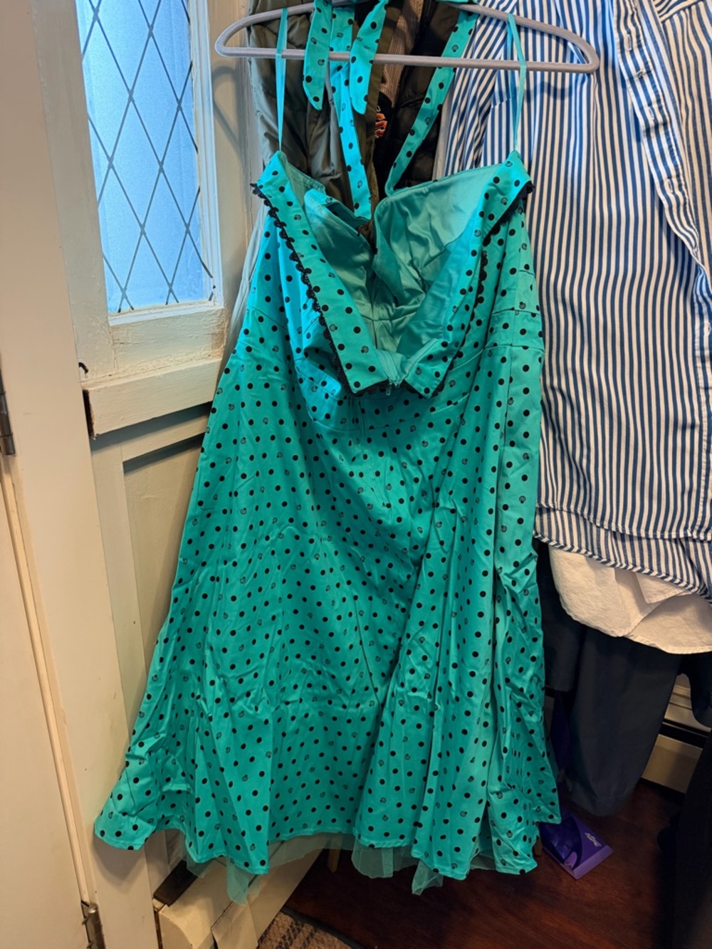 torrid Teal Dress with Black Polka Dots - Picture 2 of 4